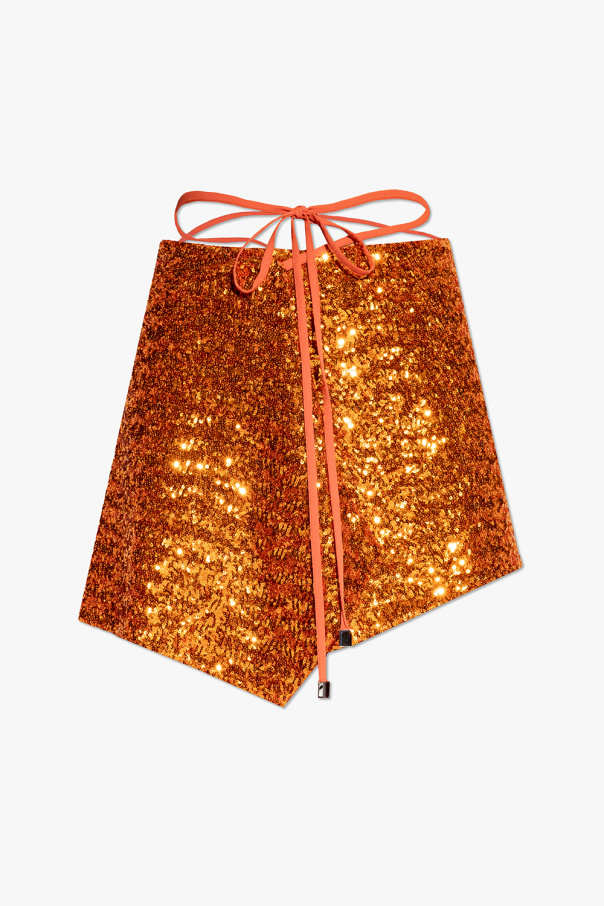 The Attico Sequinned mini skirt