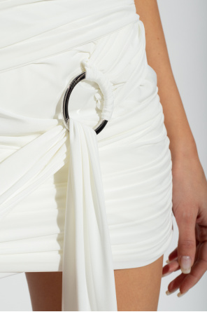 The Attico ‘Fran’ draped lace-trim dress