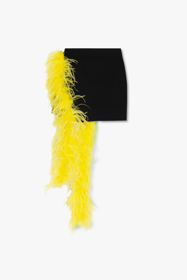 The Attico Skirt with ostrich feathers