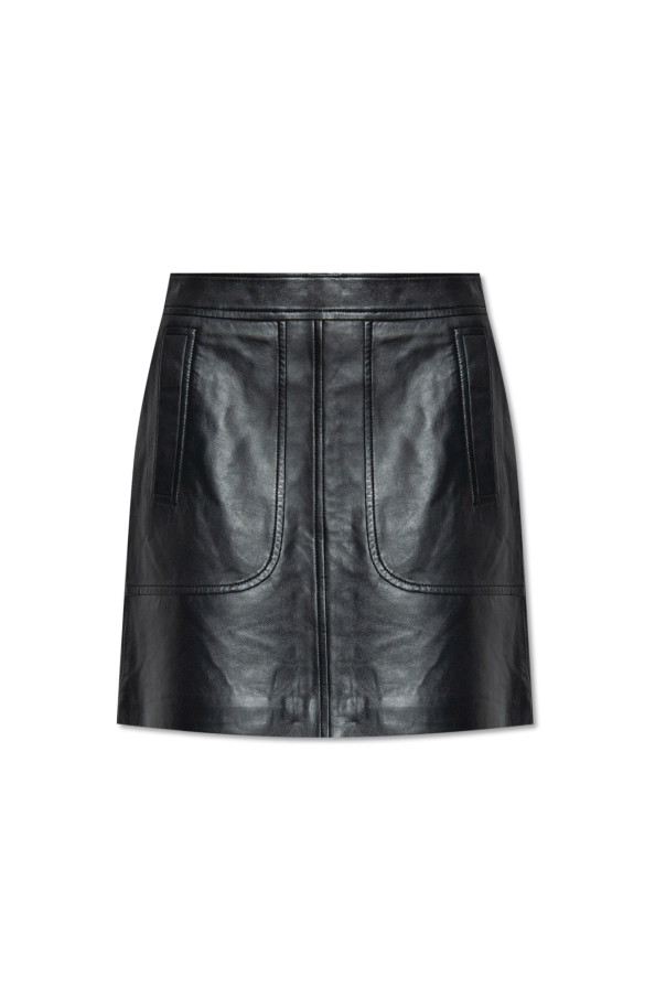 Munthe ‘Limone’ leather skirt
