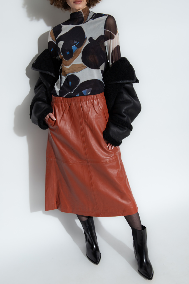 Munthe ‘Charm’ leather skirt