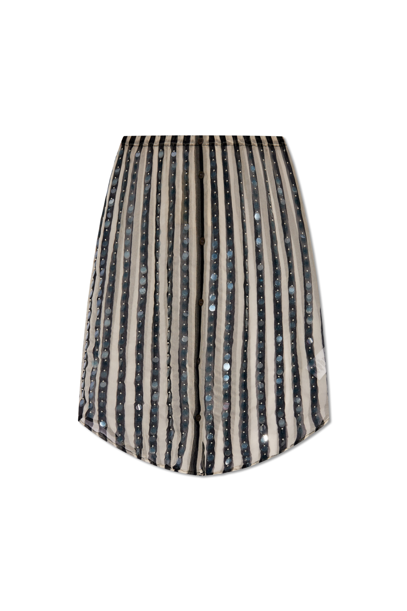 Dries Van Noten Silk skirt with sequins
