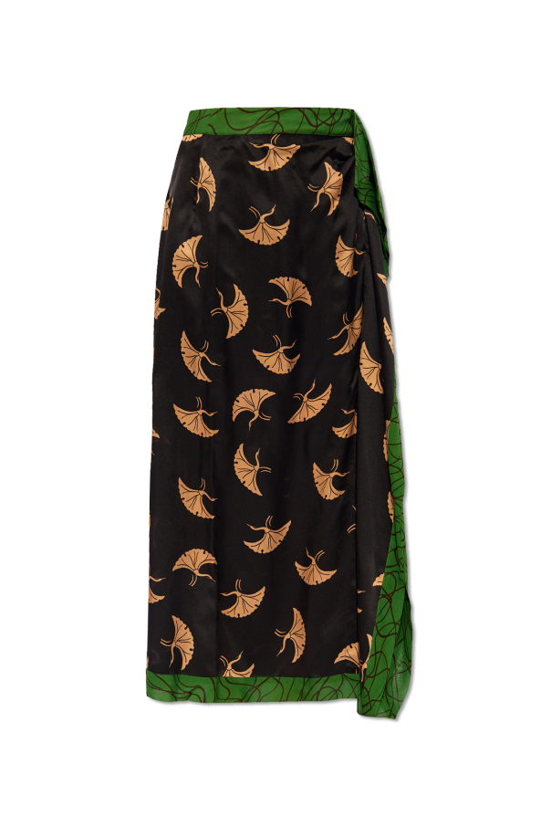 Skirt with crane motif od Dries Van Noten