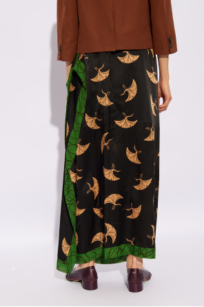 Dries Van Noten Skirt with crane motif