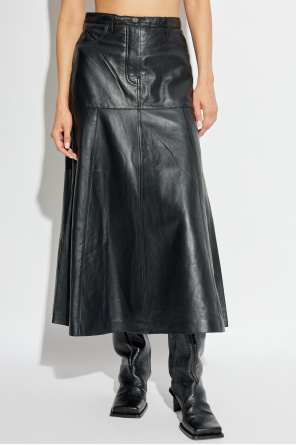 Munthe Leather skirt