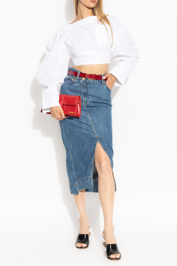 Jacquemus Denim skirt with slit