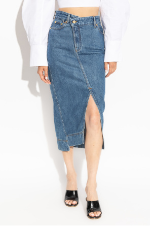 Jacquemus Denim skirt with slit