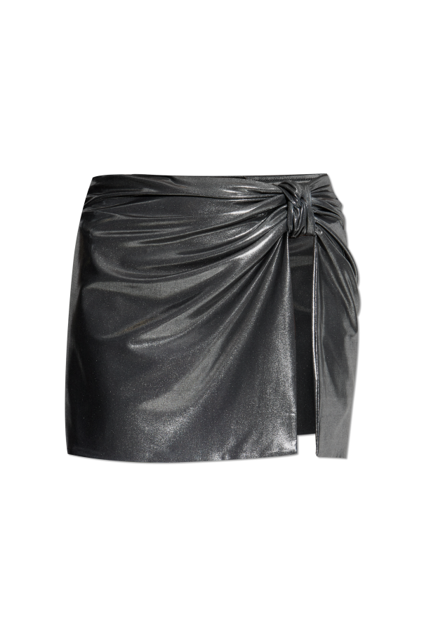 MISBHV Falda corta con acabado metálico