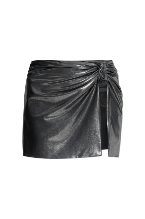 Falda corta con acabado metálico