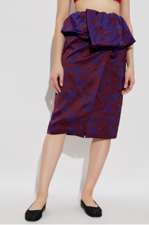 Dries Van Noten Falda con motivo floral