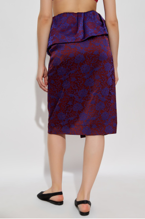 Dries Van Noten Falda con motivo floral