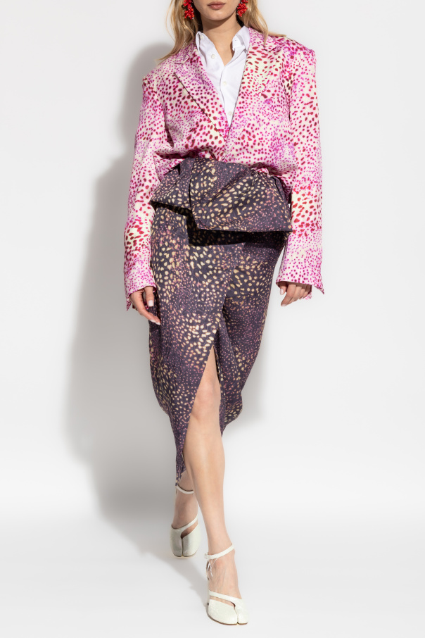 Dries Van Noten Falda cruzada