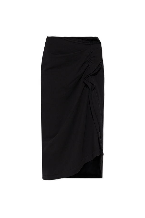 Asymmetric skirt with draping od Dries Van Noten