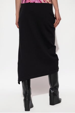 Dries Van Noten Falda asimétrica con drapeado