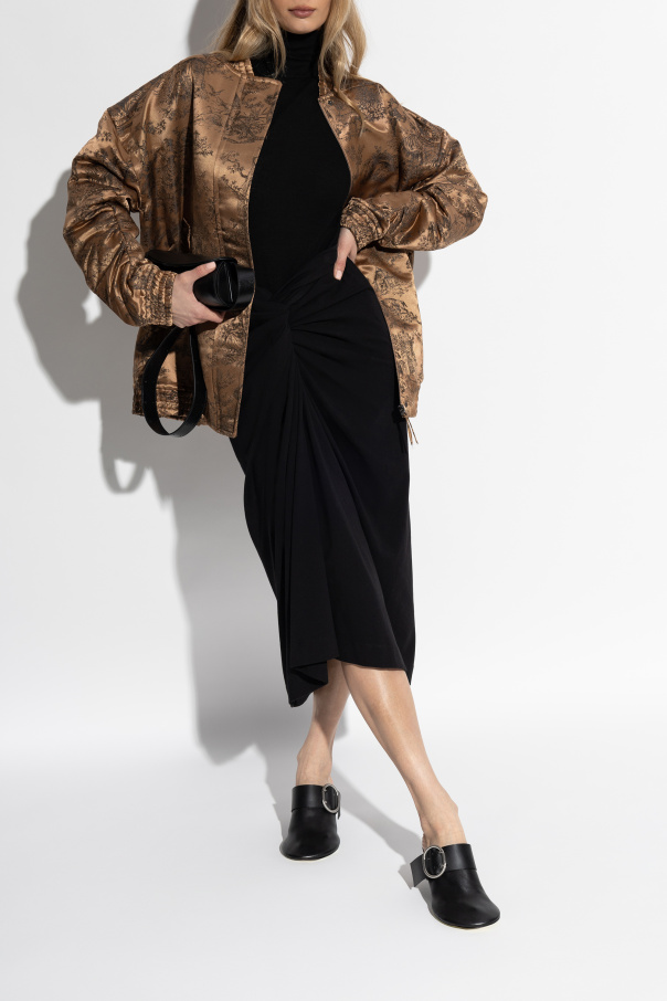 Dries Van Noten Falda con drapeado