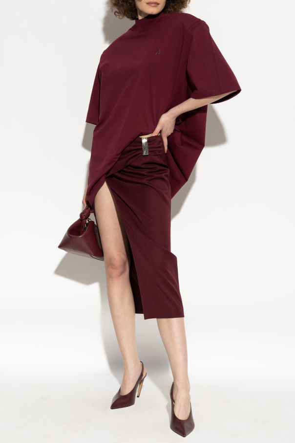 The Attico Draped skirt with slit