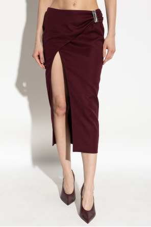 The Attico Draped skirt with slit
