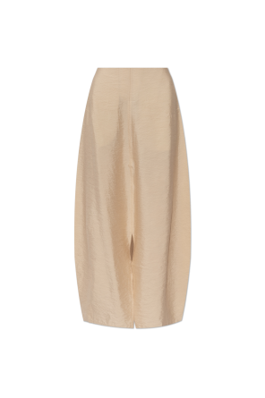 Silk skirt with slit