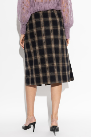The Attico Plaid pattern skirt