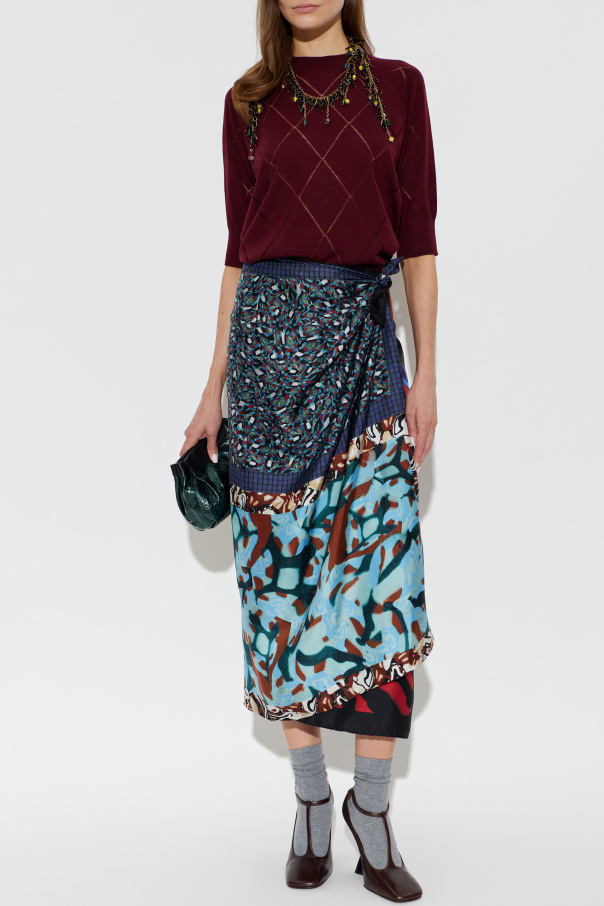 Dries Van Noten Silk skirt "Scarfy Long"