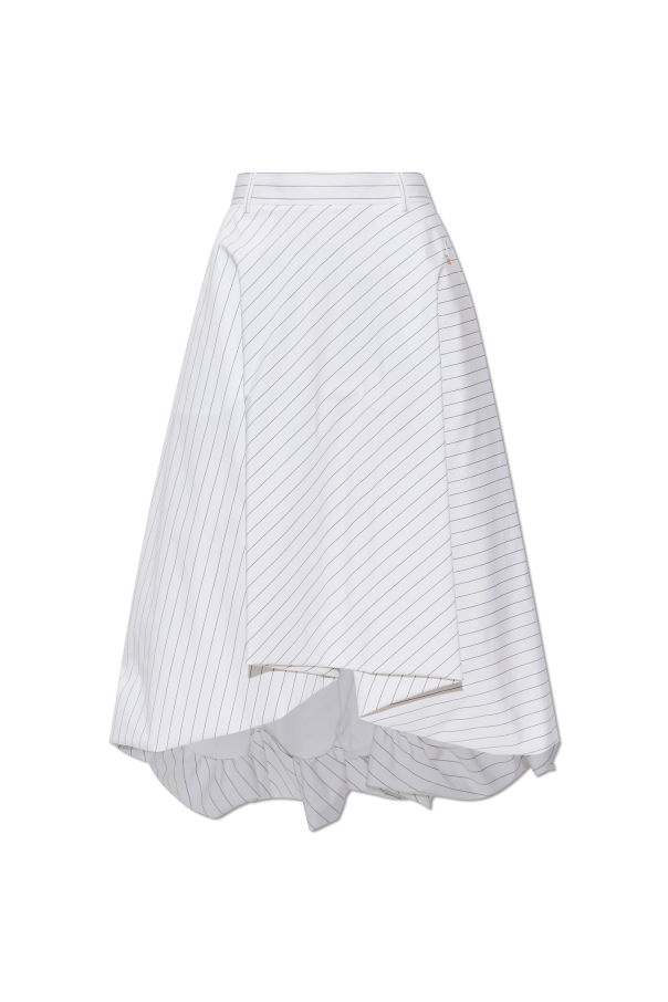 Asymmetric skirt with striped pattern od Moschino
