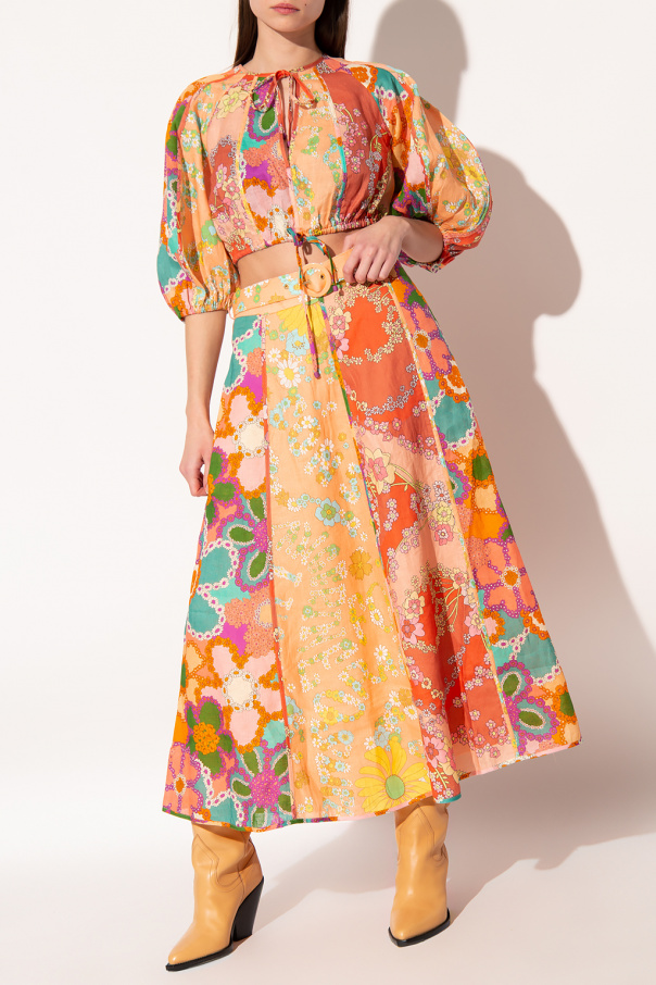 Zimmermann Floral-printed skirt