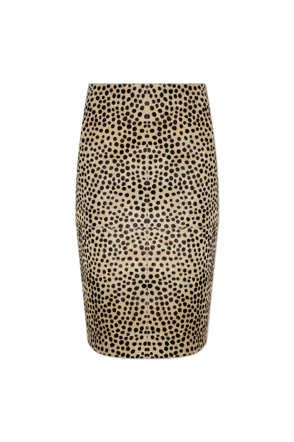 Leather skirt with animal print od RÓHE