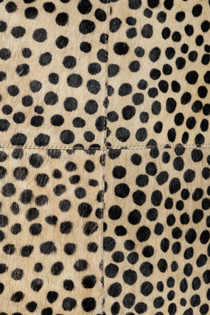 RÓHE Leather skirt with animal print
