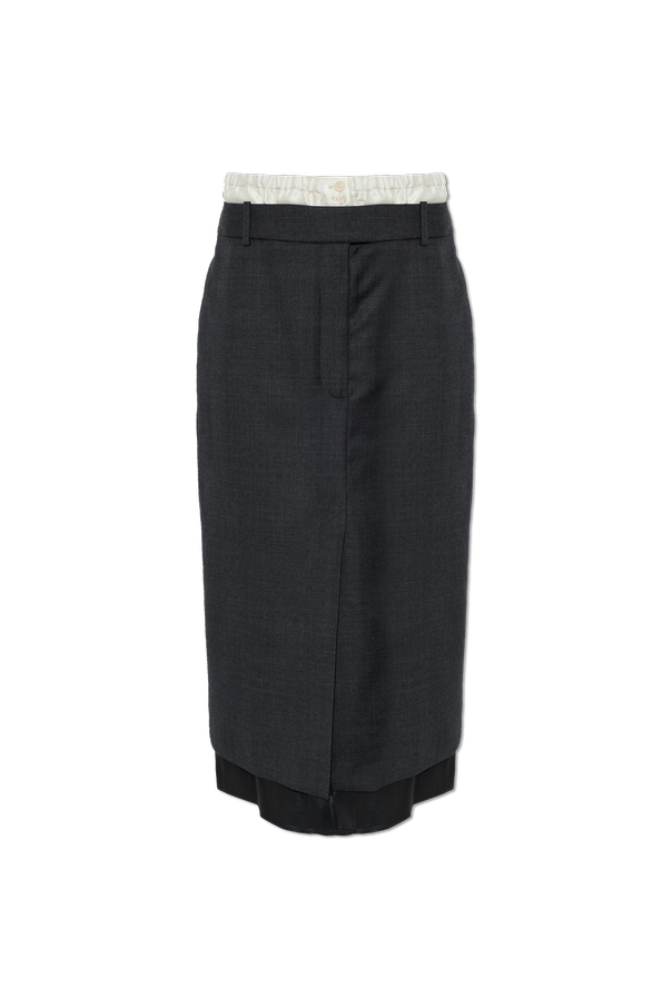 Wool skirt with a slit od RÓHE