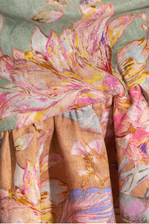 Zimmermann Floral skirt in linen