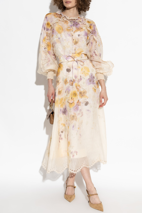 Zimmermann "Embroidered Midi" skirt
