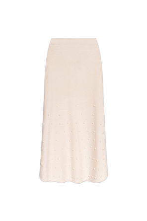 Wool skirt with appliqués