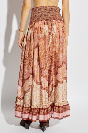 Zimmermann Saia de seda "Wanderlust Frill"