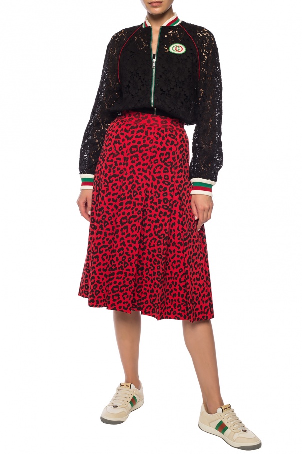 gucci leopard skirt