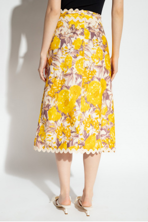 Zimmermann Linen skirt with floral motif