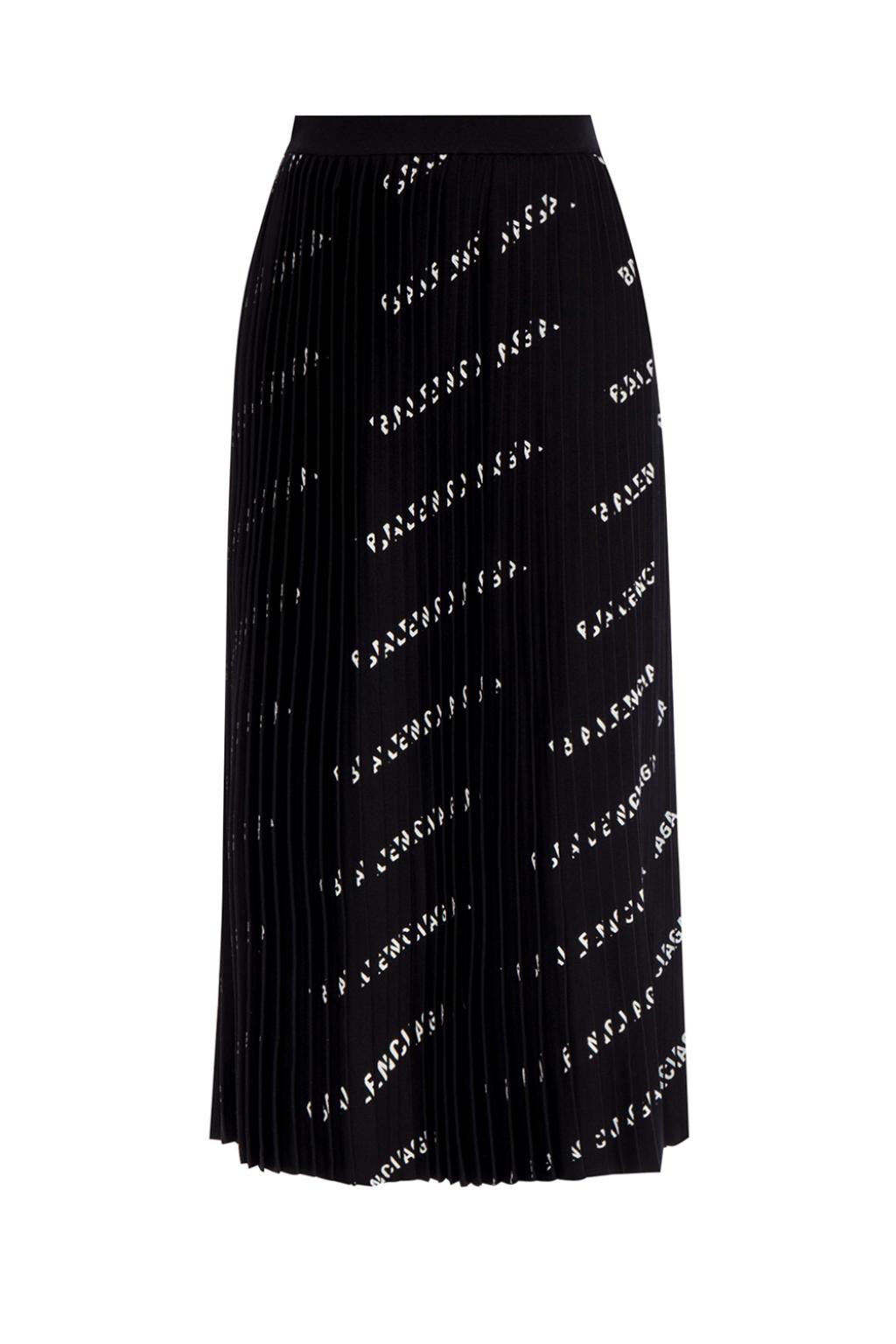 balenciaga logo skirt