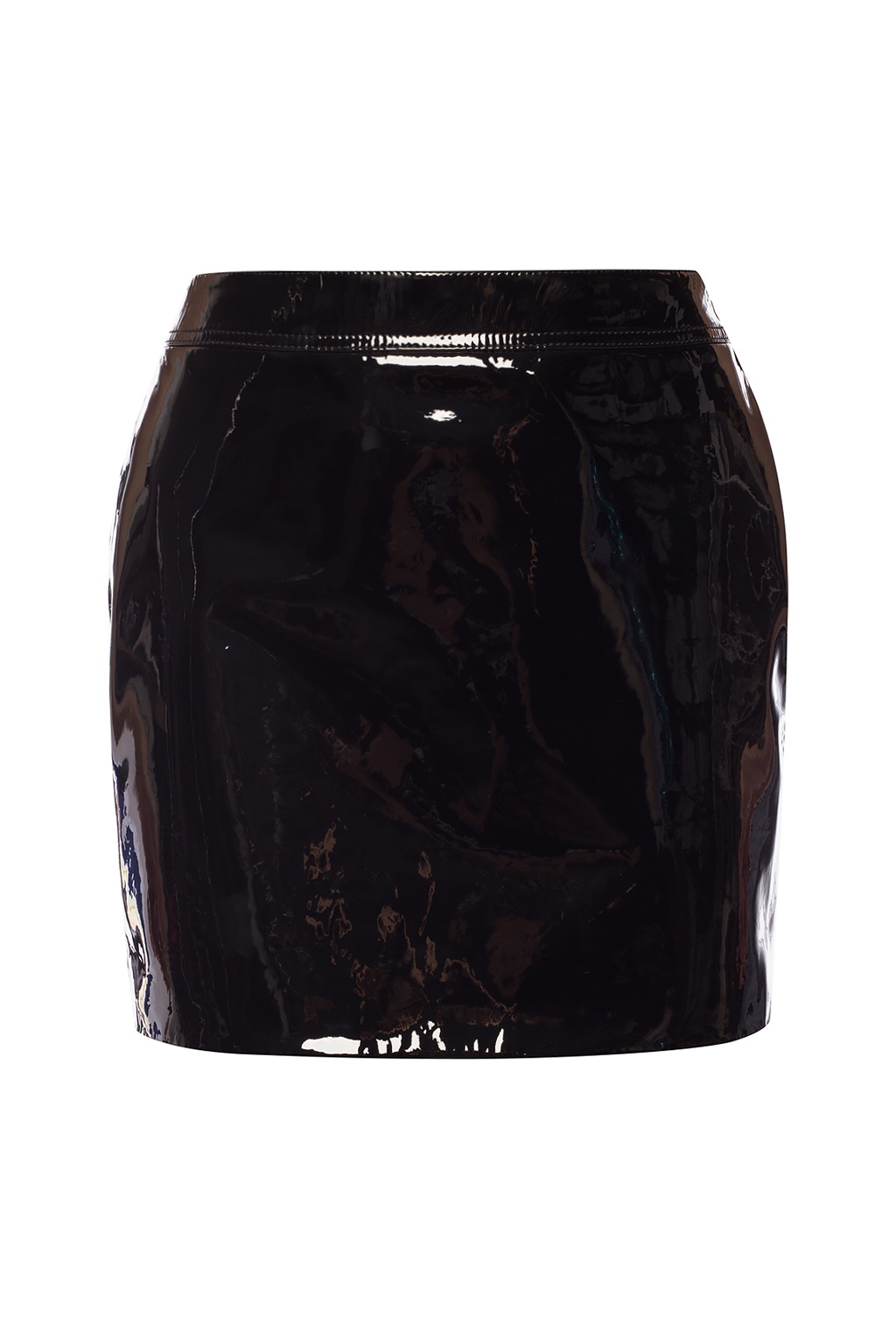 Black Patent-leather mini skirt, SAINT LAURENT