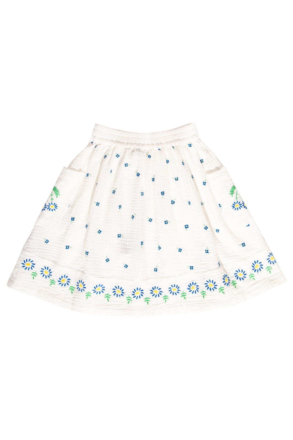 Stella McCartney Kids Floral-embroidered skirt