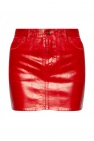 Saint Laurent Waxed denim skirt