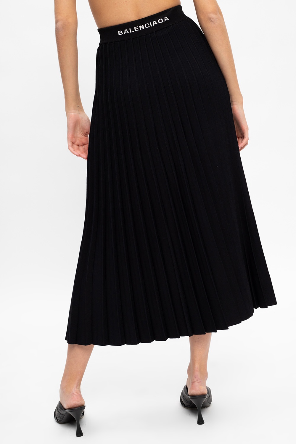 Balenciaga Pleated skirt with logo  Womens Clothing  Vitkac