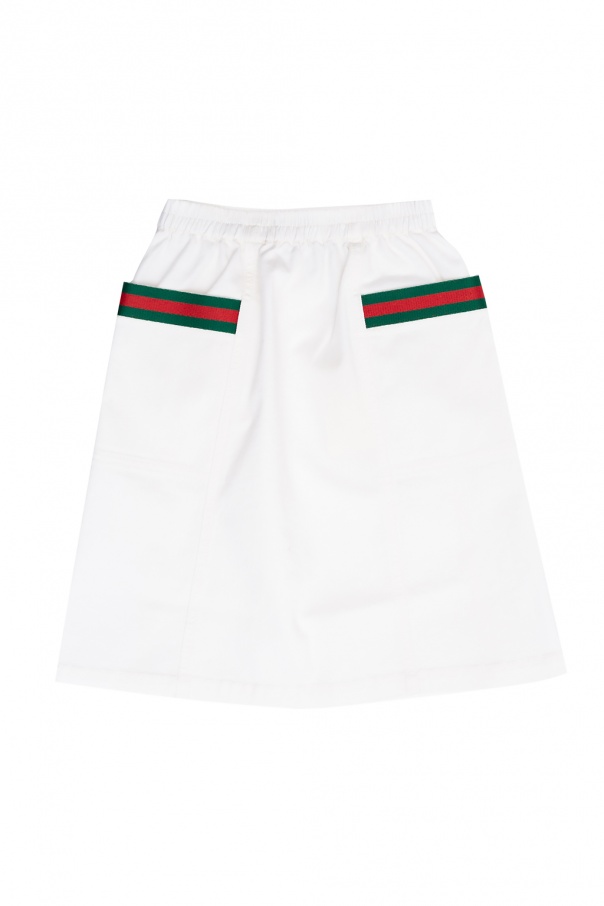 Gucci Kids 'Web' stripe skirt