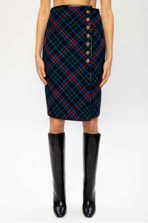 Saint Laurent Checked skirt