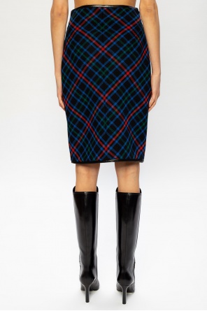 Saint Laurent Checked skirt