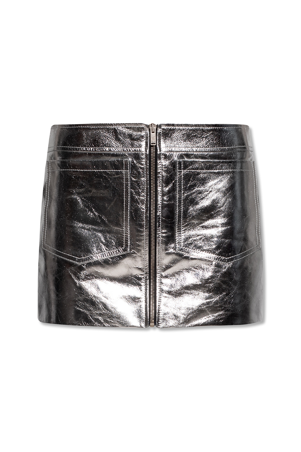Black Patent-leather mini skirt, SAINT LAURENT