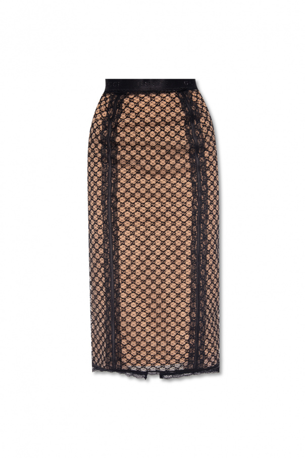 gucci knitted Lace skirt
