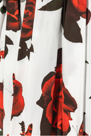 Alexander McQueen Spódnica z motywem kwiatowym