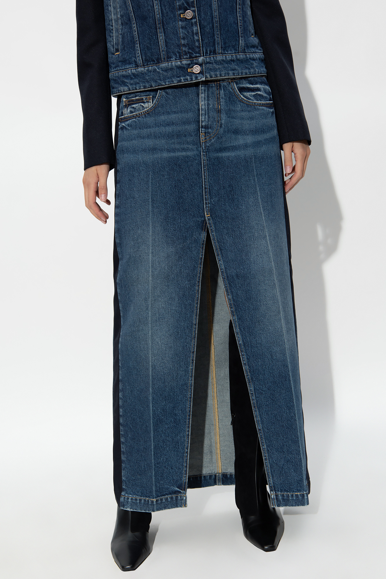 Stella McCartney Denim skirt with vintage effect