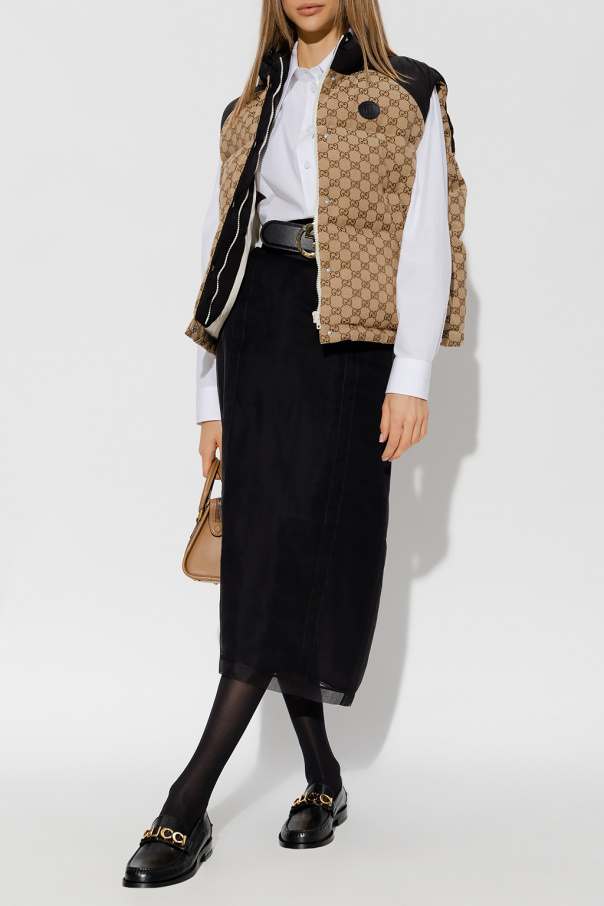 gucci Sleeve Two-layered skirt