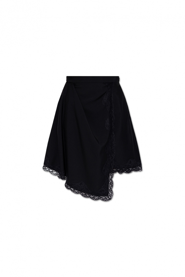 Alexander McQueen Lace-trimmed skirt