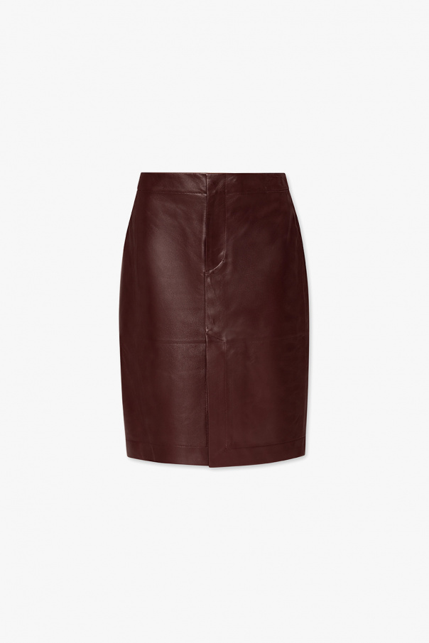bottega noir Veneta Leather skirt